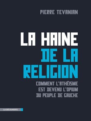 cover image of La haine de la religion